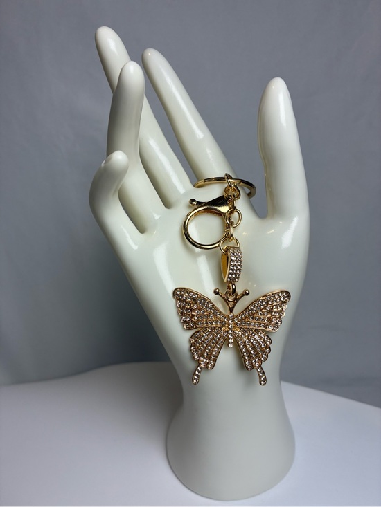 Accessories Accessories - Gold Crystal Butterfly Keychain & Bag Charm